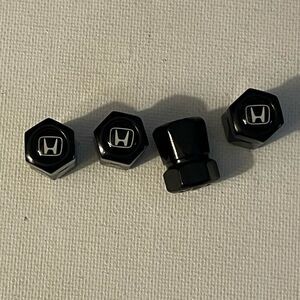 Honda Logo valve Stem caps in Black set of 4 NWT